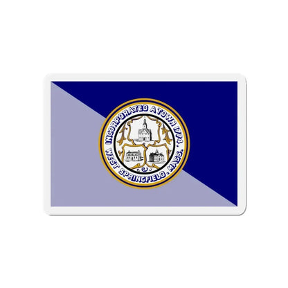 Flag of West Springfield Massachusetts - Refrigerator Magnet 4 Inch - The Sticker Space