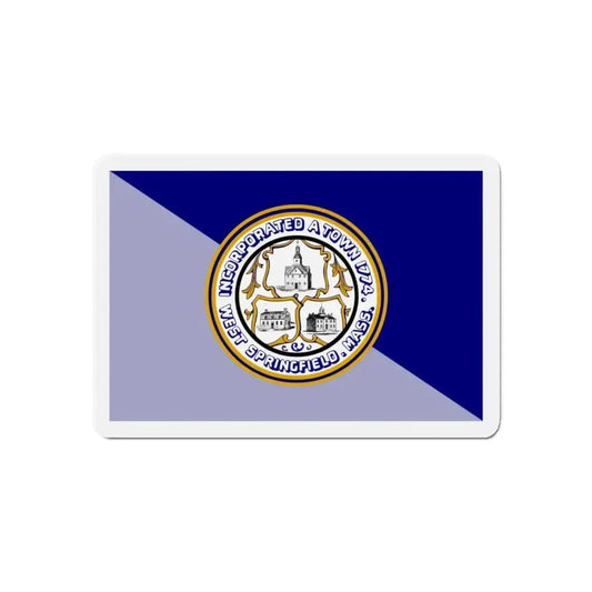 Flag of West Springfield Massachusetts - Refrigerator Magnet 6 Inch - The Sticker Space
