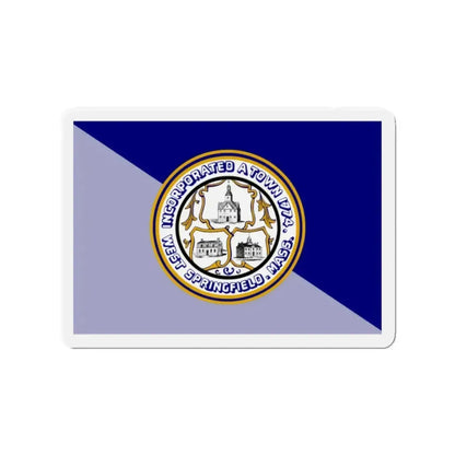 Flag of West Springfield Massachusetts - Refrigerator Magnet - The Sticker Space