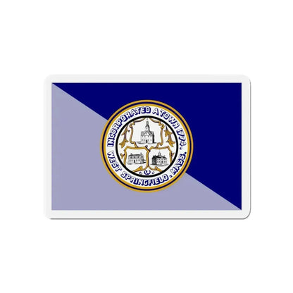 Flag of West Springfield Massachusetts - Refrigerator Magnet - The Sticker Space