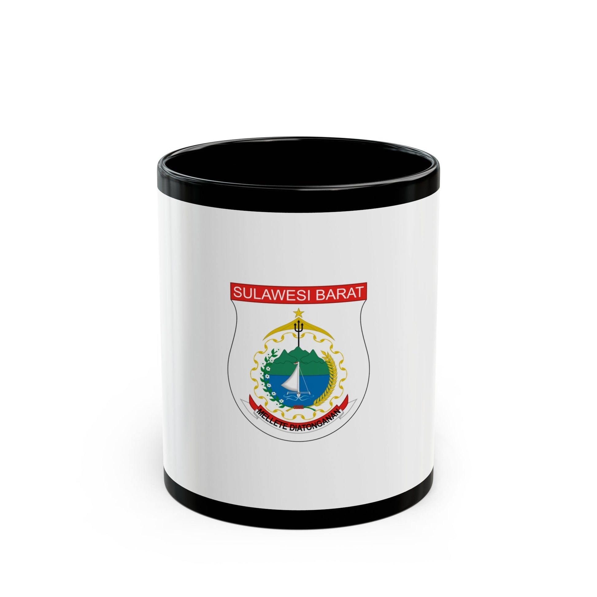 Flag of West Sulawesi Indonesia - Black Coffee Mug-11oz-The Sticker Space