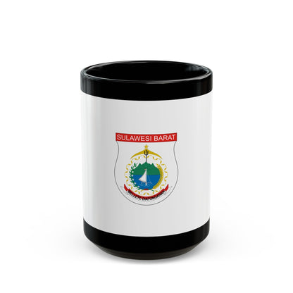 Flag of West Sulawesi Indonesia - Black Coffee Mug-15oz-The Sticker Space