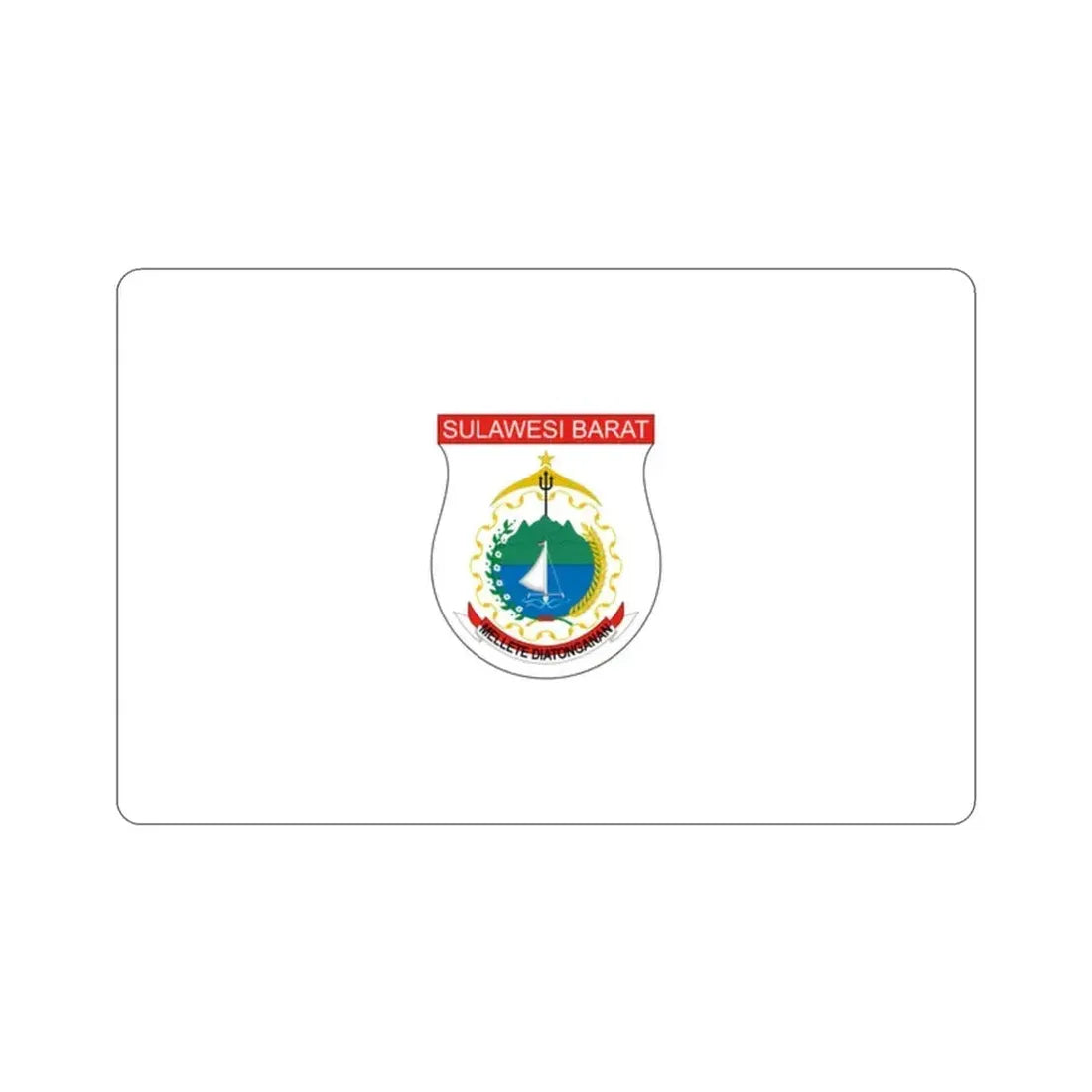 Flag of West Sulawesi Indonesia STICKER Vinyl Die-Cut Decal 2 Inch - The Sticker Space