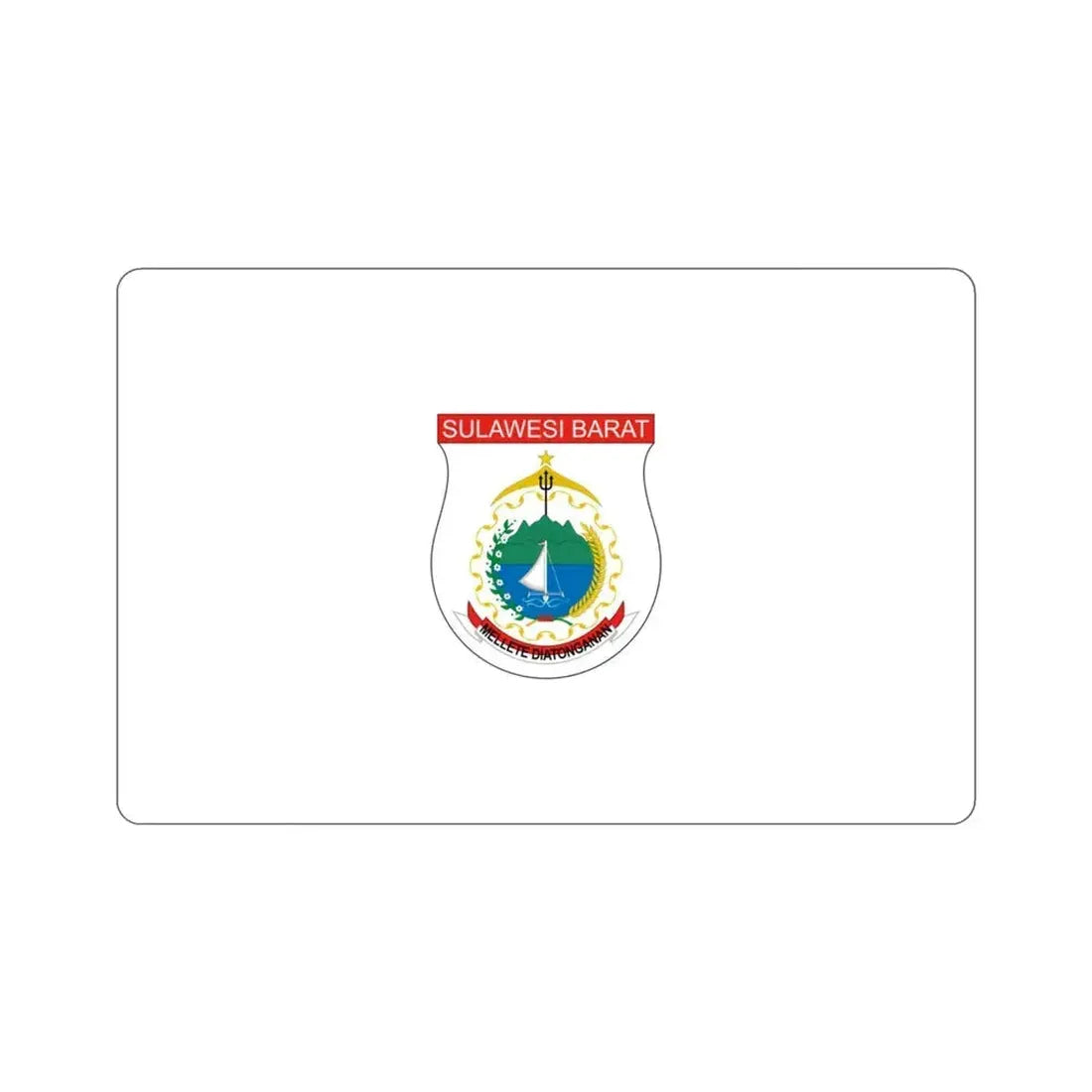 Flag of West Sulawesi Indonesia STICKER Vinyl Die-Cut Decal 3 Inch - The Sticker Space