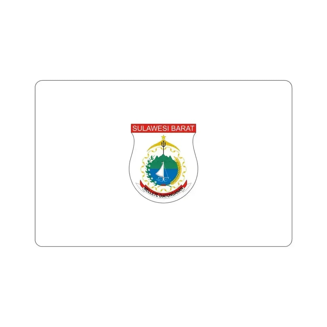 Flag of West Sulawesi Indonesia STICKER Vinyl Die-Cut Decal 4 Inch - The Sticker Space
