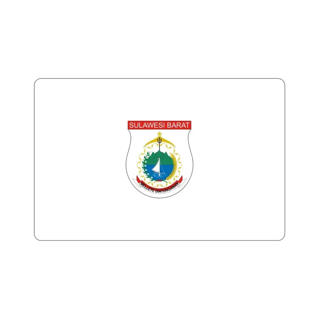 Flag of West Sulawesi Indonesia STICKER Vinyl Die-Cut Decal 4 Inch - The Sticker Space