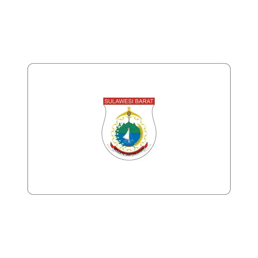 Flag of West Sulawesi Indonesia STICKER Vinyl Die-Cut Decal 5 Inch - The Sticker Space
