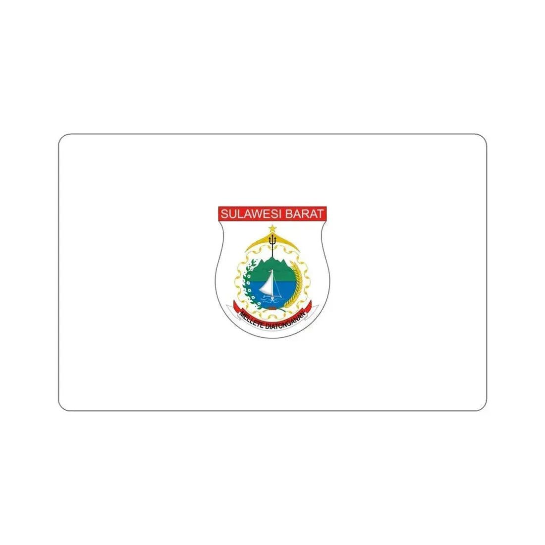 Flag of West Sulawesi Indonesia STICKER Vinyl Die-Cut Decal 5 Inch - The Sticker Space