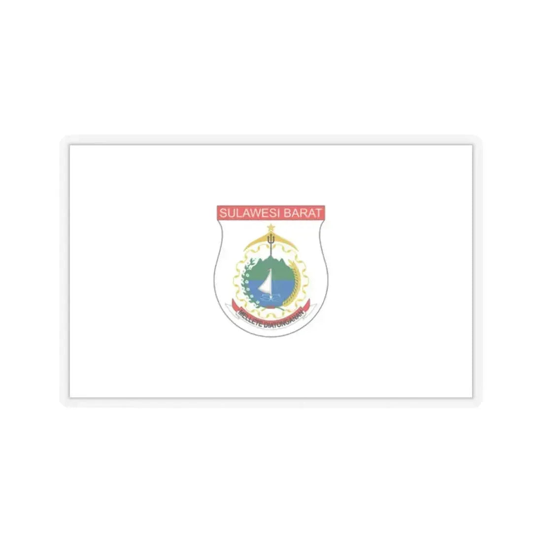 Flag of West Sulawesi Indonesia - STICKER Vinyl Kiss-Cut Decal 2 Inch Transparent - The Sticker Space