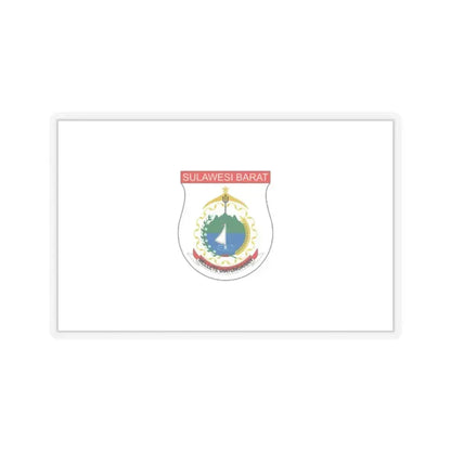 Flag of West Sulawesi Indonesia - STICKER Vinyl Kiss-Cut Decal 2 Inch Transparent - The Sticker Space