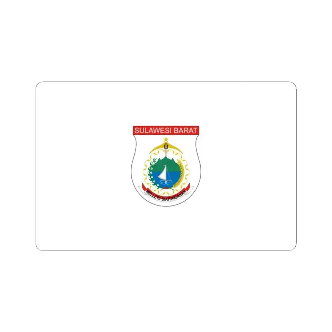 Flag of West Sulawesi Indonesia - STICKER Vinyl Kiss-Cut Decal 2 Inch White - The Sticker Space