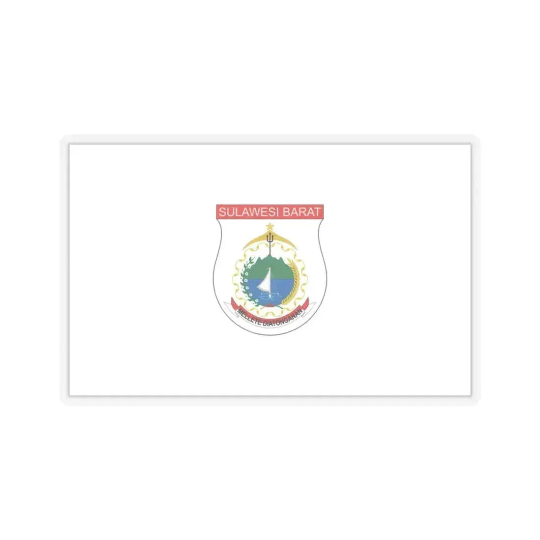 Flag of West Sulawesi Indonesia - STICKER Vinyl Kiss-Cut Decal 3 Inch Transparent - The Sticker Space