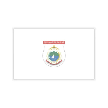 Flag of West Sulawesi Indonesia - STICKER Vinyl Kiss-Cut Decal 3 Inch Transparent - The Sticker Space