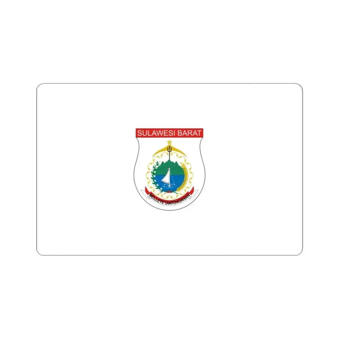 Flag of West Sulawesi Indonesia - STICKER Vinyl Kiss-Cut Decal 3 Inch White - The Sticker Space