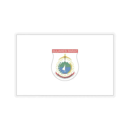 Flag of West Sulawesi Indonesia - STICKER Vinyl Kiss-Cut Decal 4 Inch Transparent - The Sticker Space