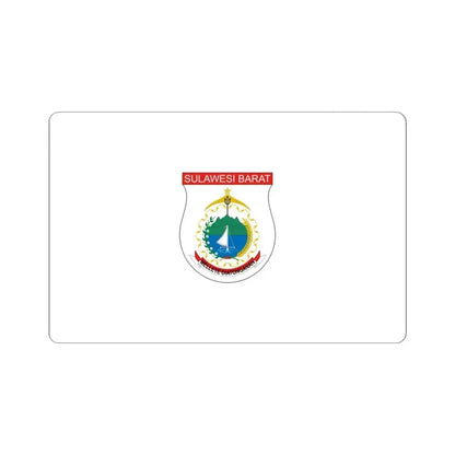 Flag of West Sulawesi Indonesia - STICKER Vinyl Kiss-Cut Decal 4 Inch White - The Sticker Space
