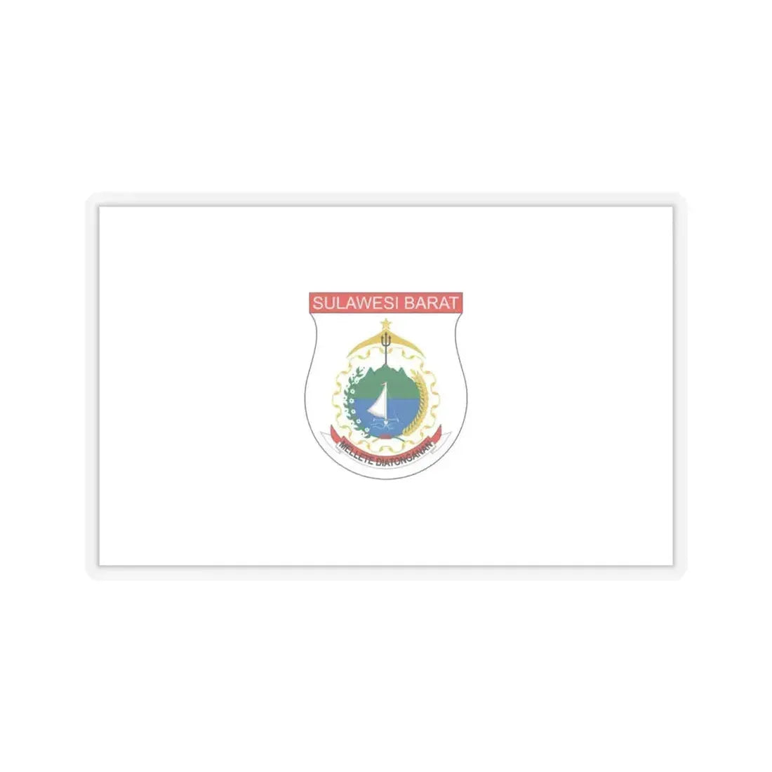 Flag of West Sulawesi Indonesia - STICKER Vinyl Kiss-Cut Decal 6 Inch Transparent - The Sticker Space