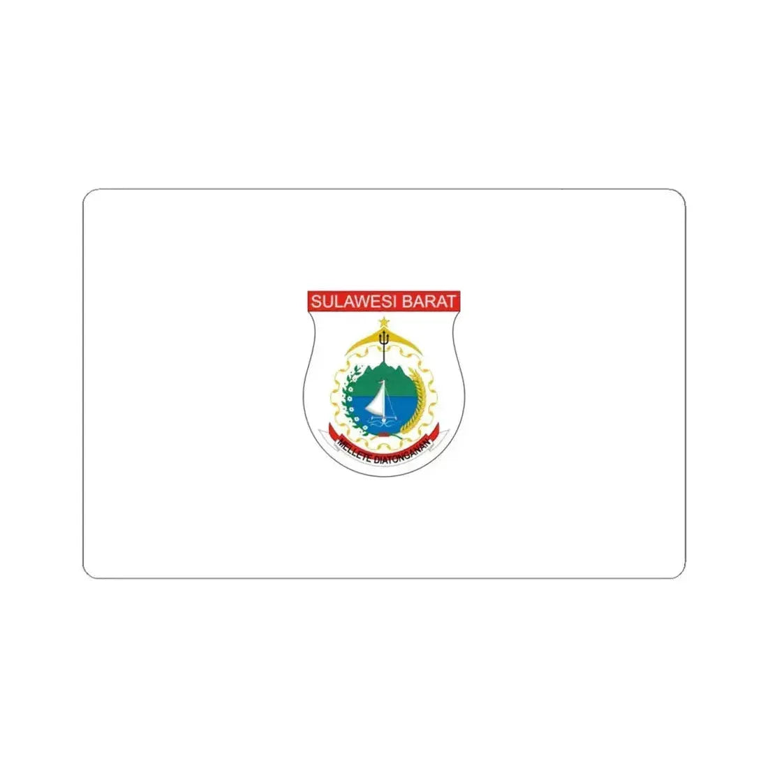 Flag of West Sulawesi Indonesia - STICKER Vinyl Kiss-Cut Decal 6 Inch White - The Sticker Space