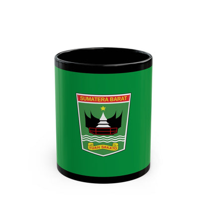 Flag of West Sumatra Indonesia - Black Coffee Mug-11oz-The Sticker Space