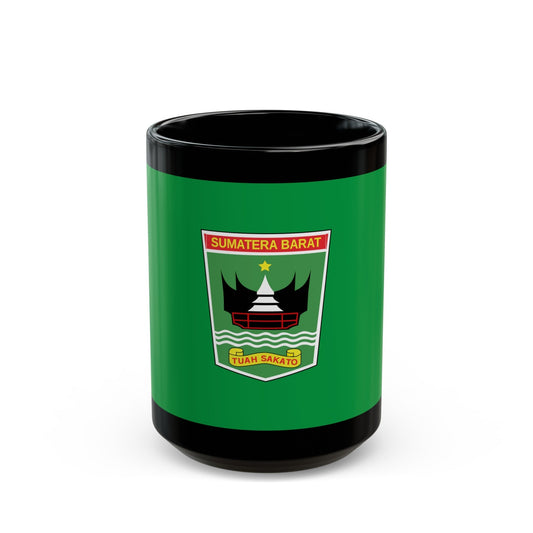 Flag of West Sumatra Indonesia - Black Coffee Mug-15oz-The Sticker Space