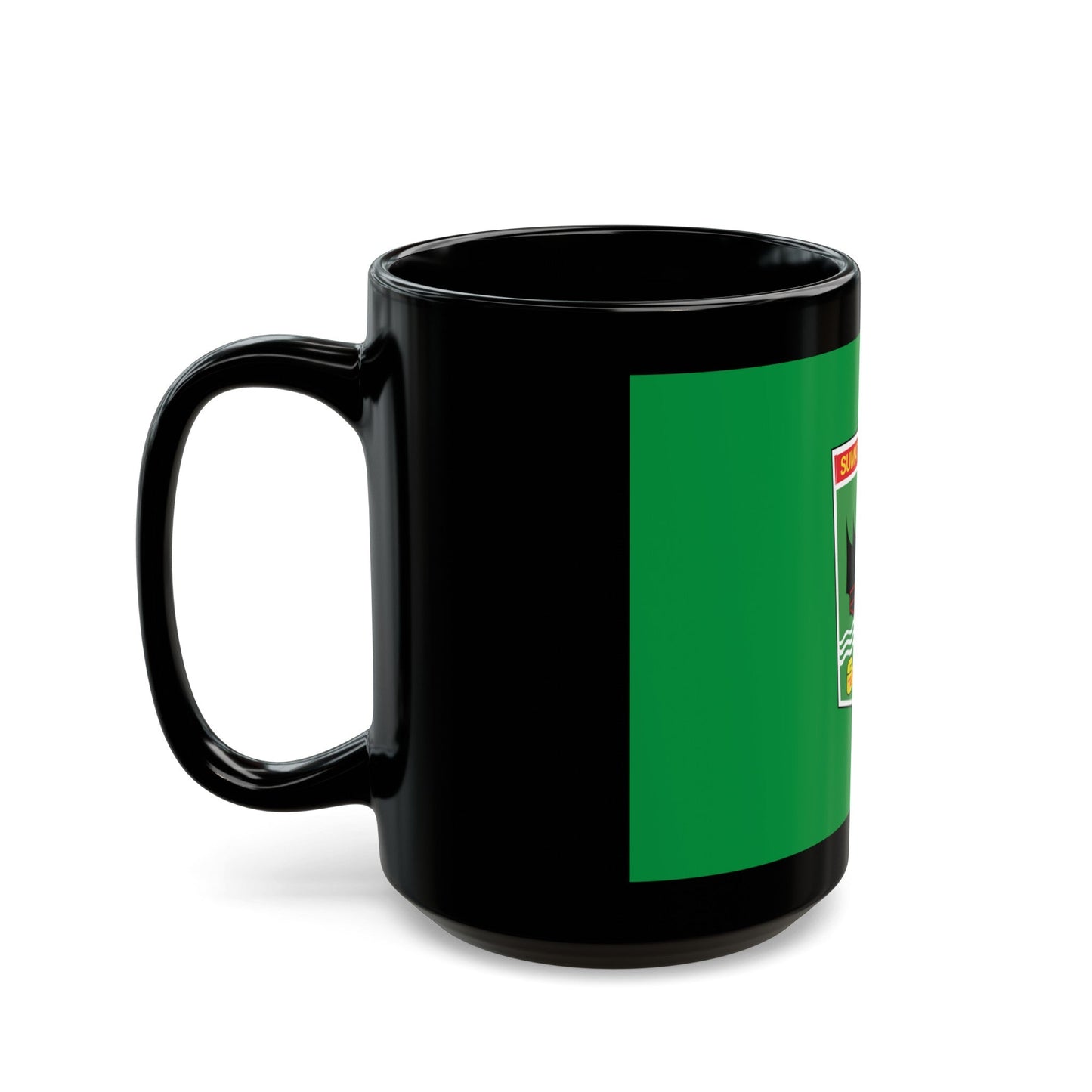 Flag of West Sumatra Indonesia - Black Coffee Mug-The Sticker Space