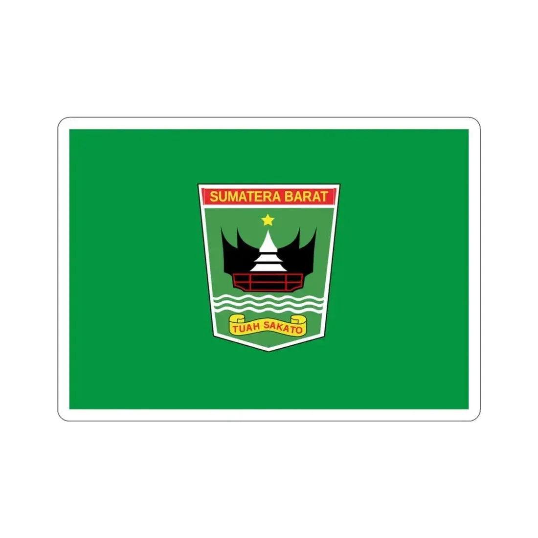 Flag of West Sumatra Indonesia STICKER Vinyl Die-Cut Decal 3 Inch - The Sticker Space