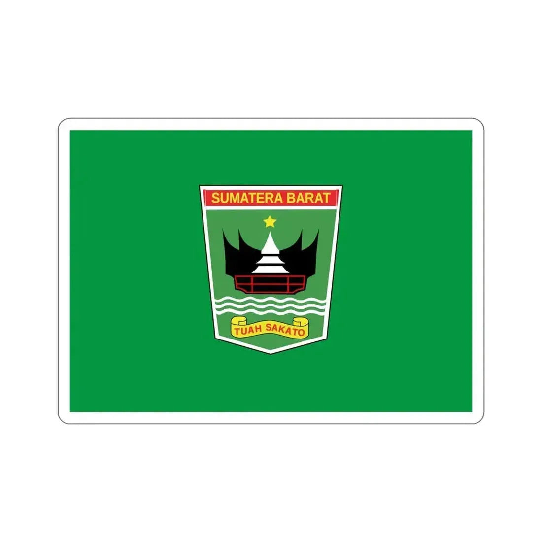 Flag of West Sumatra Indonesia STICKER Vinyl Die-Cut Decal - The Sticker Space