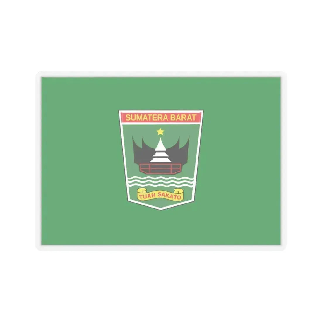 Flag of West Sumatra Indonesia - STICKER Vinyl Kiss-Cut Decal 6 Inch Transparent - The Sticker Space