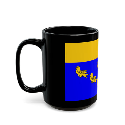 Flag of West Sussex UK - Black Coffee Mug-The Sticker Space