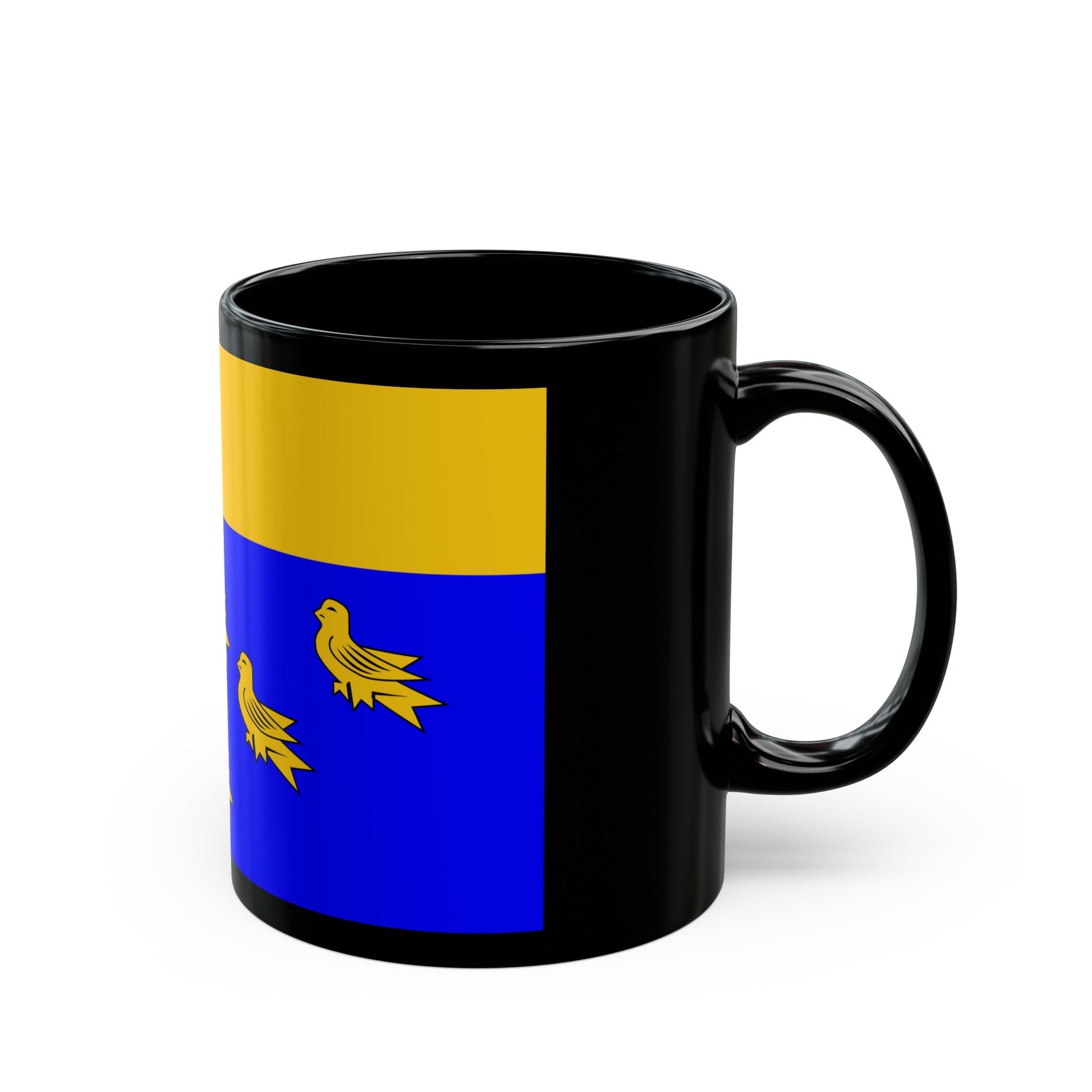 Flag of West Sussex UK - Black Coffee Mug-The Sticker Space