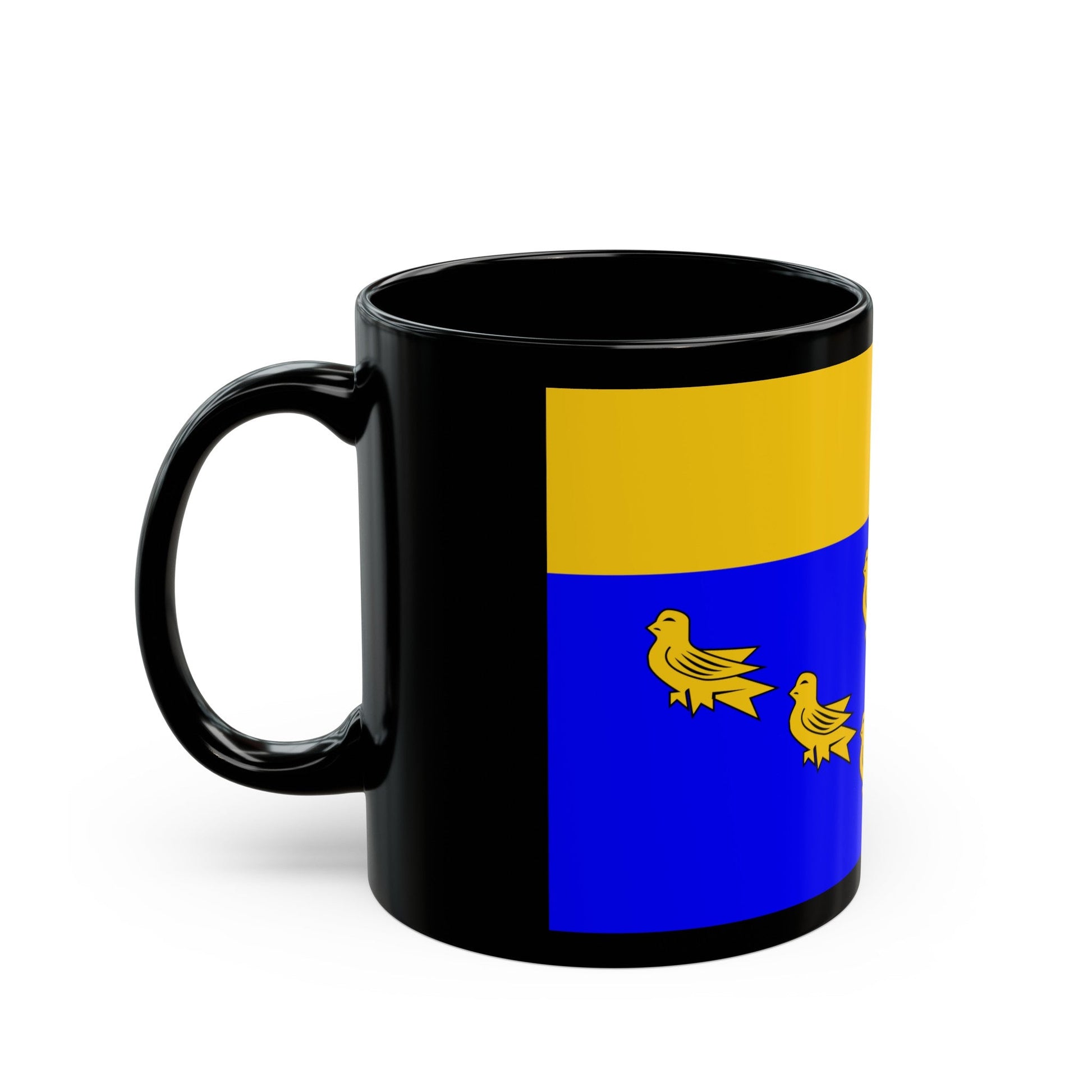 Flag of West Sussex UK - Black Coffee Mug-The Sticker Space