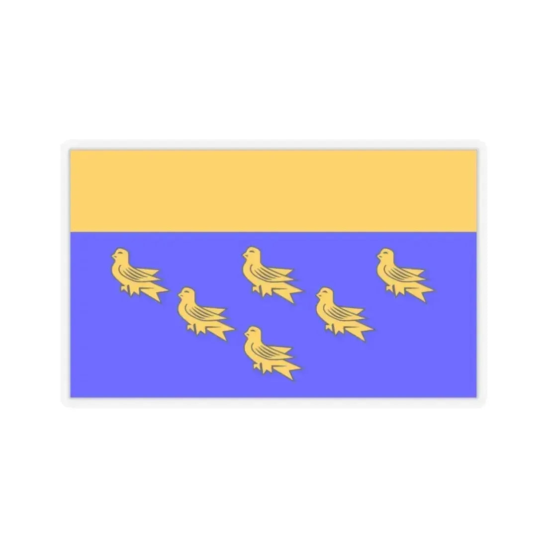 Flag of West Sussex UK - STICKER Vinyl Kiss-Cut Decal 2 Inch Transparent - The Sticker Space