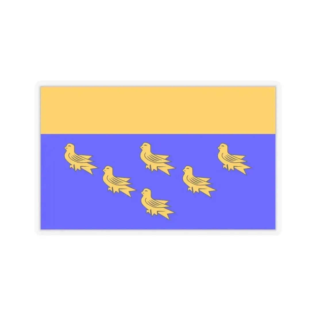 Flag of West Sussex UK - STICKER Vinyl Kiss-Cut Decal 3 Inch Transparent - The Sticker Space