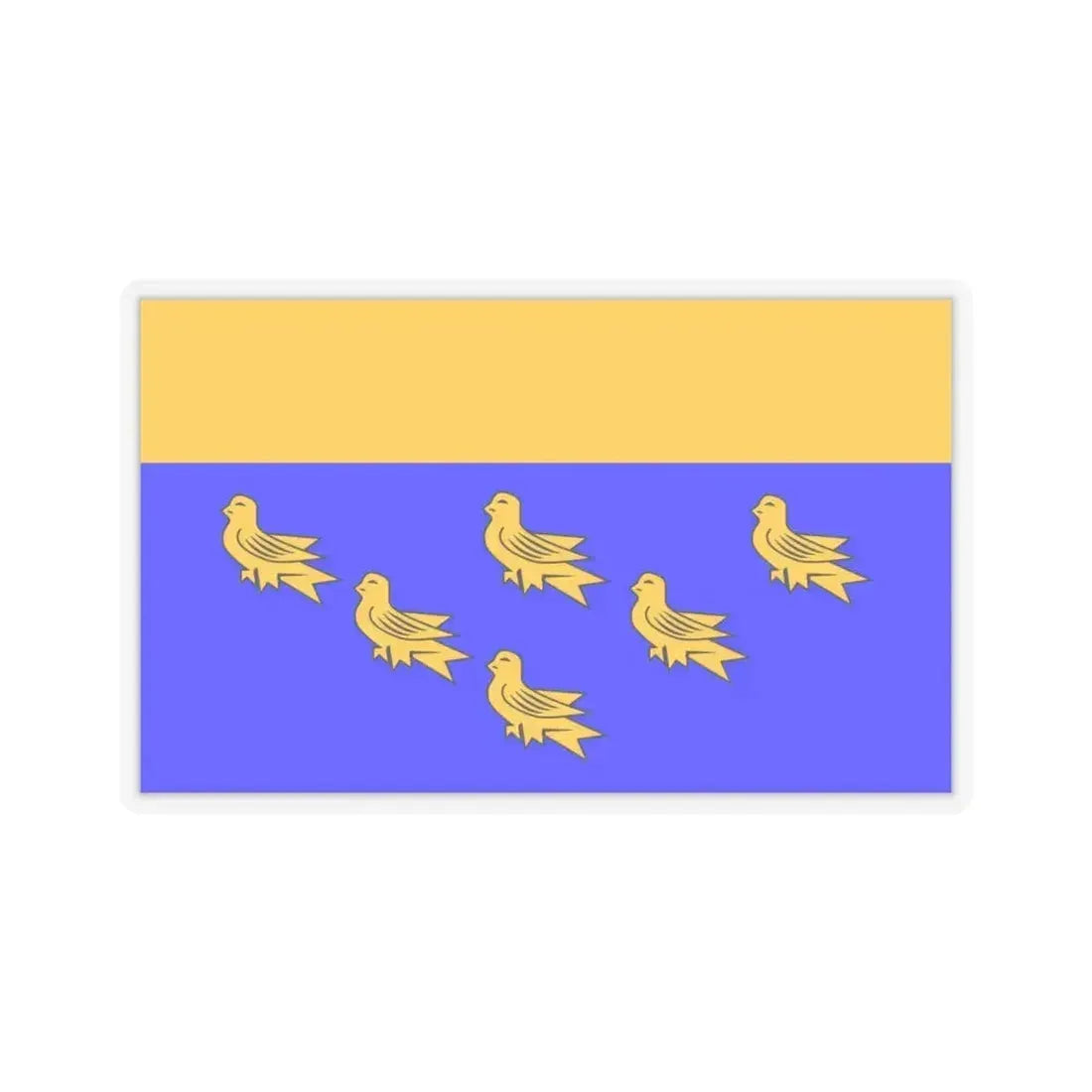 Flag of West Sussex UK - STICKER Vinyl Kiss-Cut Decal 4 Inch Transparent - The Sticker Space