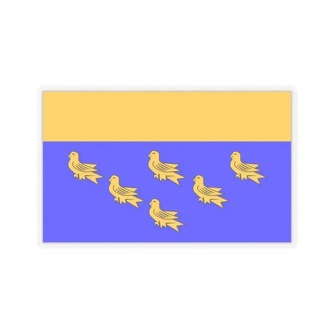 Flag of West Sussex UK - STICKER Vinyl Kiss-Cut Decal 6 Inch Transparent - The Sticker Space