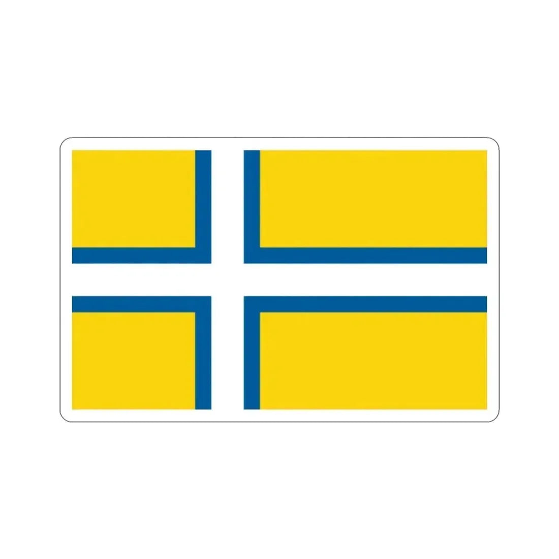 Flag of West Sweden STICKER Vinyl Die-Cut Decal 2 Inch - The Sticker Space