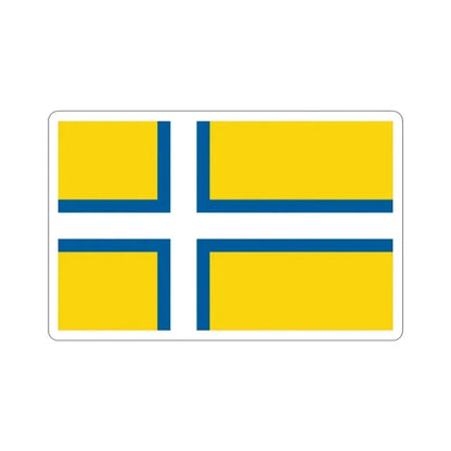 Flag of West Sweden STICKER Vinyl Die-Cut Decal 2 Inch - The Sticker Space