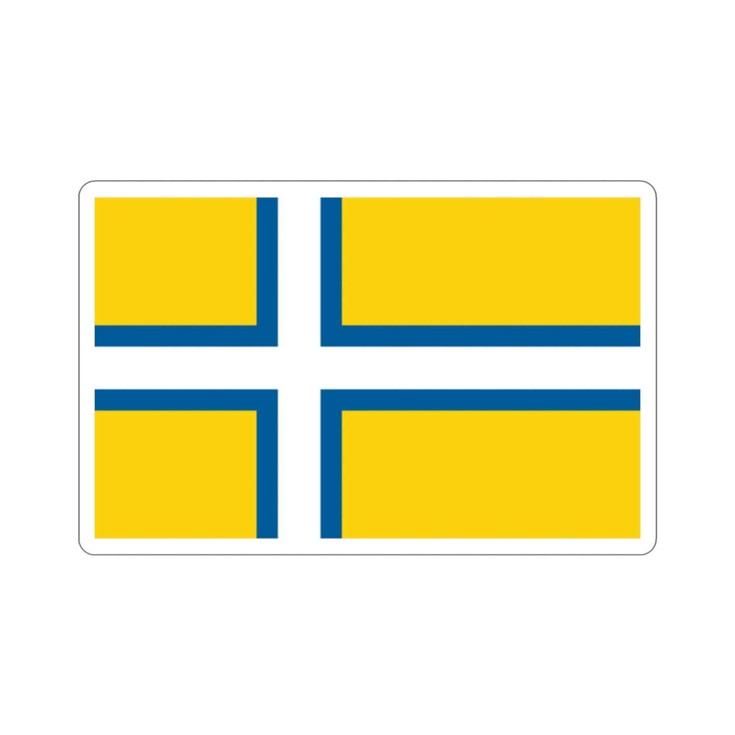 Flag of West Sweden STICKER Vinyl Die-Cut Decal-2 Inch-The Sticker Space