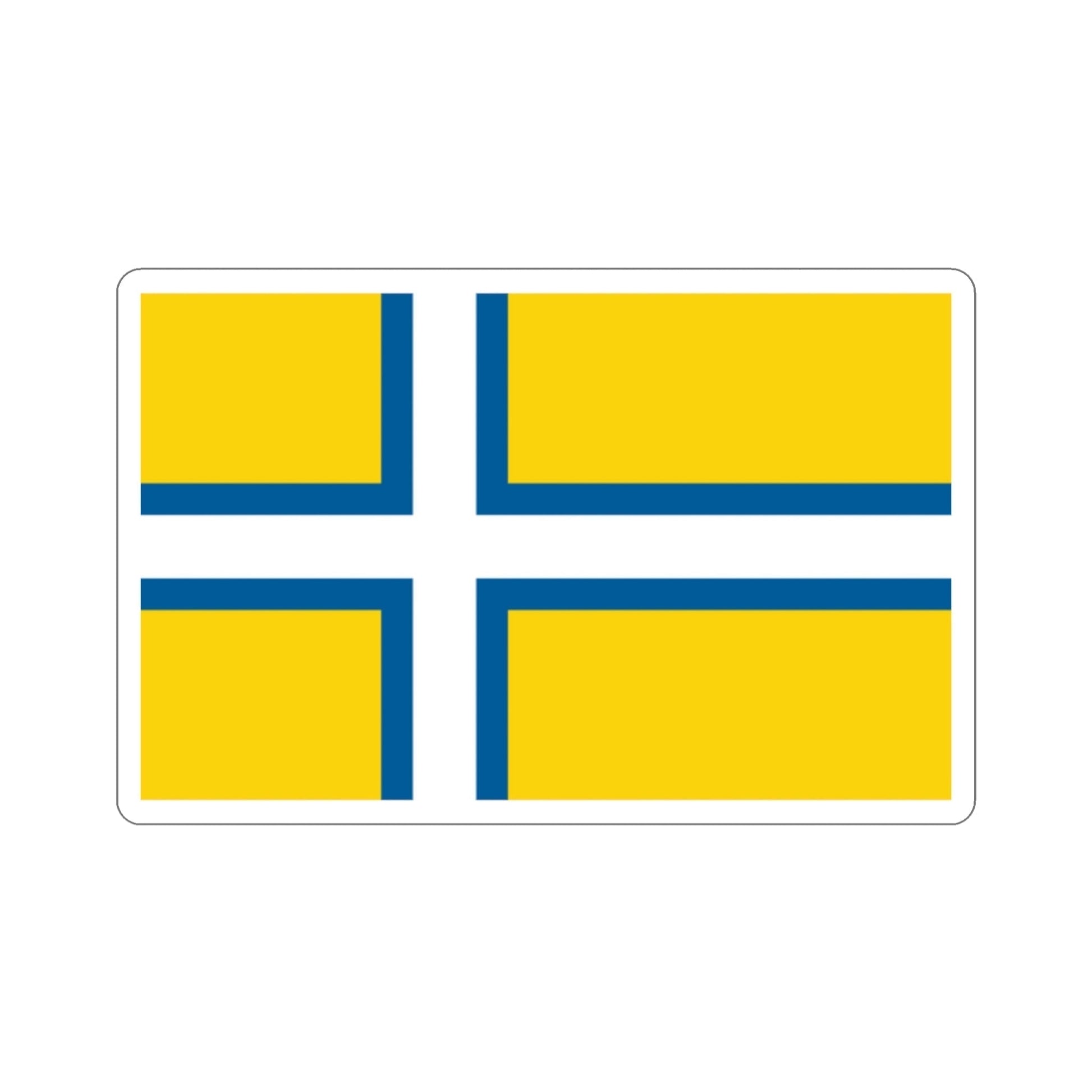 Flag of West Sweden STICKER Vinyl Die-Cut Decal-2 Inch-The Sticker Space