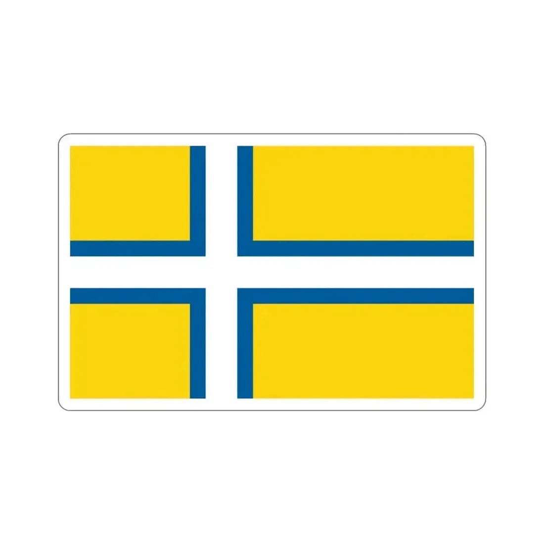 Flag of West Sweden STICKER Vinyl Die-Cut Decal 3 Inch - The Sticker Space