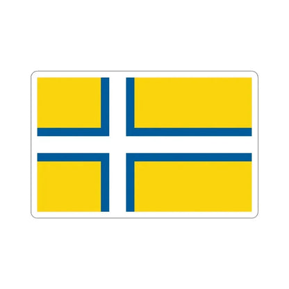 Flag of West Sweden STICKER Vinyl Die-Cut Decal 3 Inch - The Sticker Space