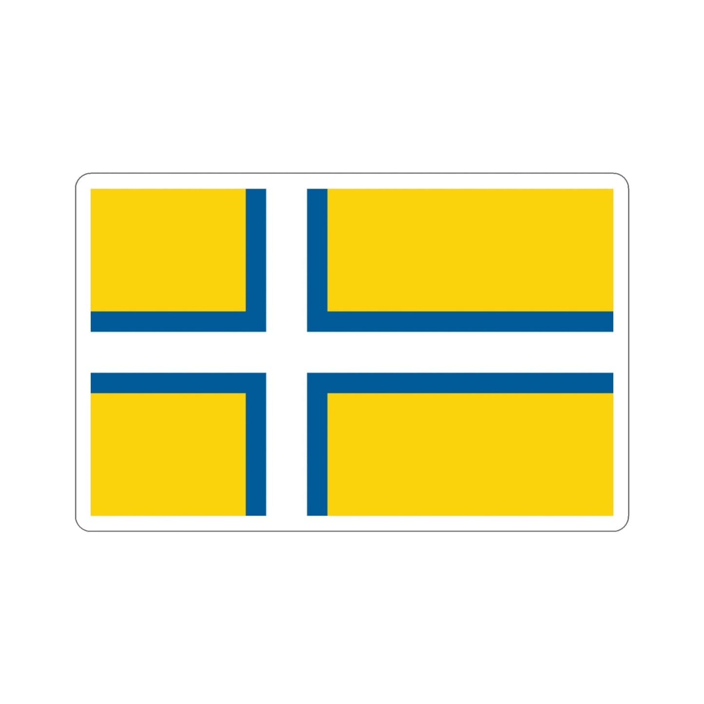 Flag of West Sweden STICKER Vinyl Die-Cut Decal-3 Inch-The Sticker Space