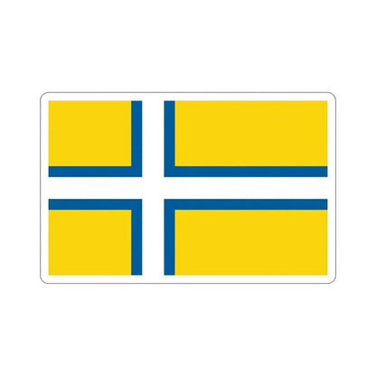 Flag of West Sweden STICKER Vinyl Die-Cut Decal 4 Inch - The Sticker Space
