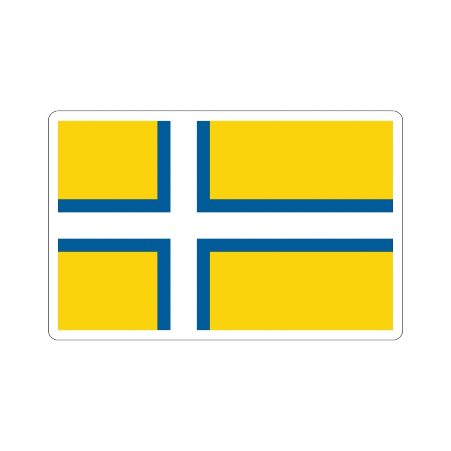 Flag of West Sweden STICKER Vinyl Die-Cut Decal-5 Inch-The Sticker Space