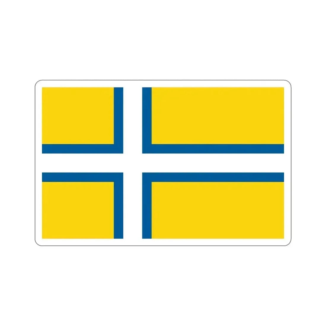 Flag of West Sweden STICKER Vinyl Die-Cut Decal 5 Inch - The Sticker Space