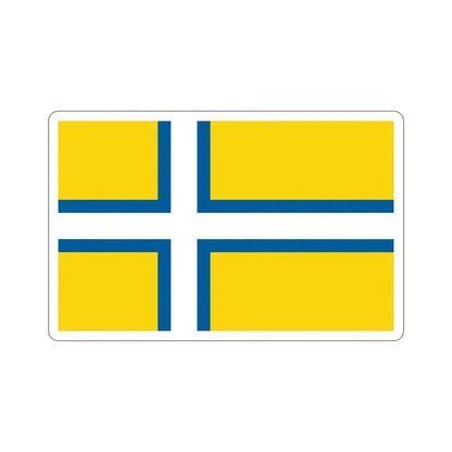 Flag of West Sweden STICKER Vinyl Die-Cut Decal 5 Inch - The Sticker Space