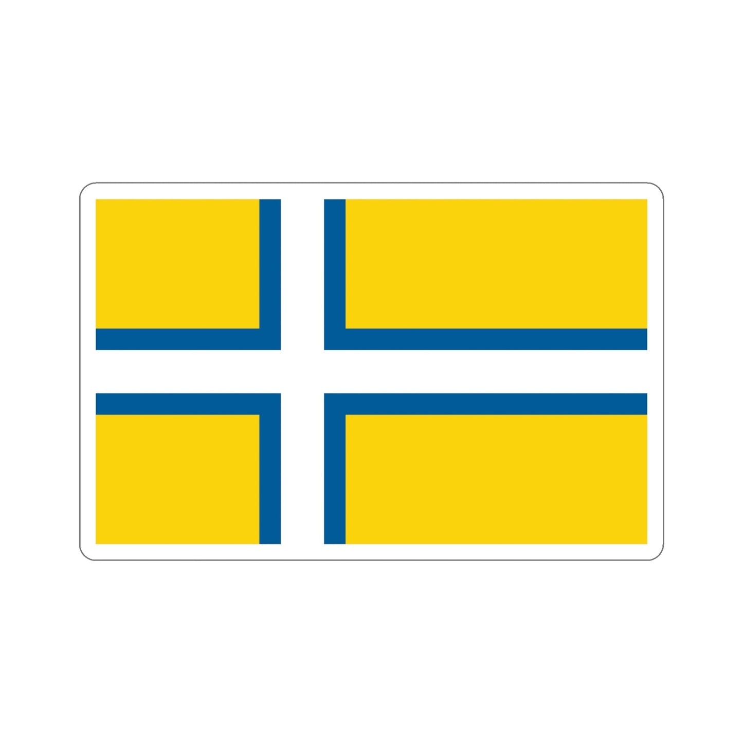 Flag of West Sweden STICKER Vinyl Die-Cut Decal-6 Inch-The Sticker Space