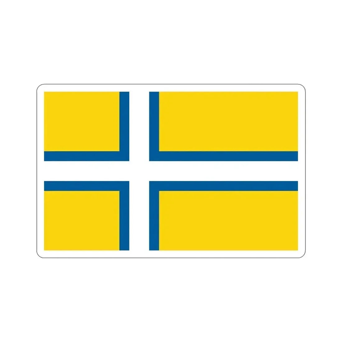 Flag of West Sweden STICKER Vinyl Die-Cut Decal 6 Inch - The Sticker Space