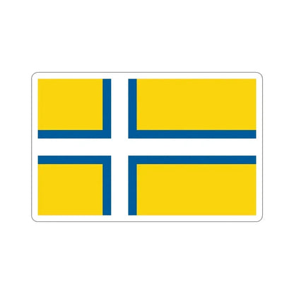 Flag of West Sweden STICKER Vinyl Die-Cut Decal 6 Inch - The Sticker Space