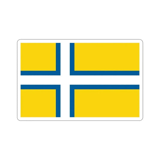 Flag of West Sweden STICKER Vinyl Die-Cut Decal 6 Inch - The Sticker Space